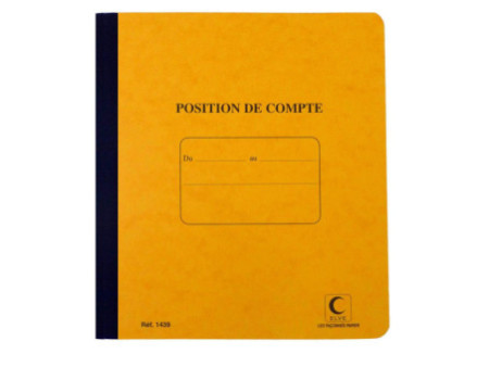 ELVE Cahier piqué 'Position de compte', 210 x 190 mm