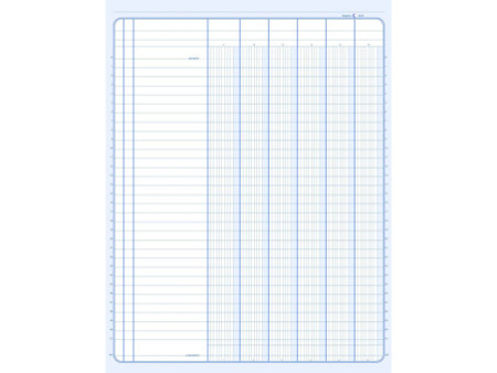 ELVE Piqûre comptable, 6 colonnes sur 1 page, 315 x 240 mm