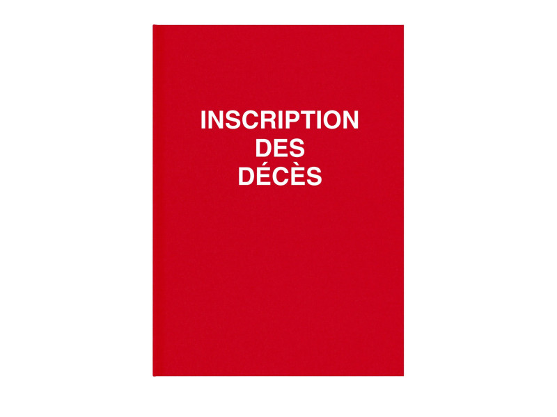 ELVE Registre 'Inscription des décès', 320 x 250 mm