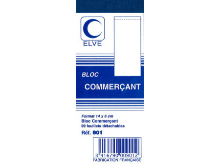 ELVE Bloc commerçant, 60 x 140 mm, 100 feuillets