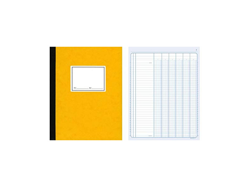 ELVE Piqûre comptable 7 + 14 colonnes sur 2 pages
