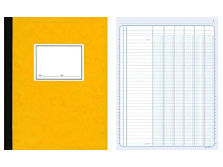 ELVE Piqûre comptable 25 colonnes sur 2 pages, 240 x 320 mm