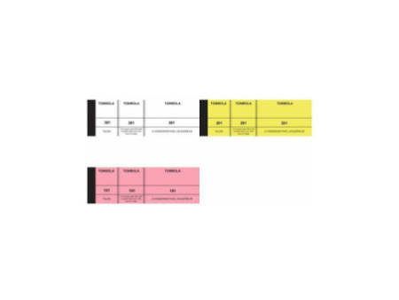 ELVE Bloc 'Tombola', 50 x 150 mm, jaune canari