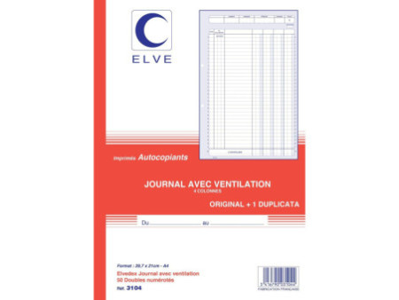 ELVE Manifold 'Journal avec ventilation', 297 x 210 mm