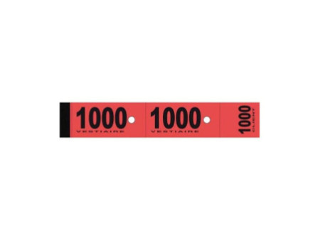 ELVE Bloc vestiaire, 50 feuillets de 3 coupons, rouge