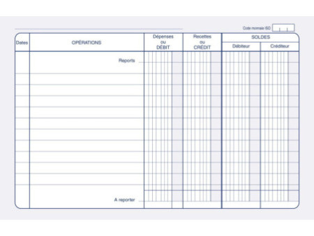 ELVE Carnet de position de compte, 114 x 156 mm