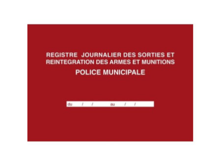 ELVE Registre 'Armes et munitions', 210 x 297 mm, 96 pages