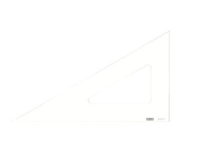 MINERVA Equerre en plexi usiné, hypoténuse: 577 mm