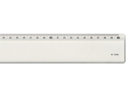 MINERVA Règle plate biseau anti-tache, 600 mm
