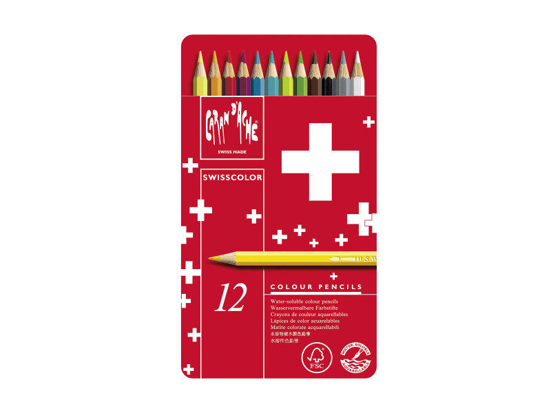 CARAN D'ACHE Crayons de couleur SWISSCOLOR Aquarelle