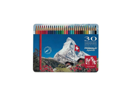 CARAN D'ACHE Crayon de couleur PRISMALO Aquarelle, 30 pièces