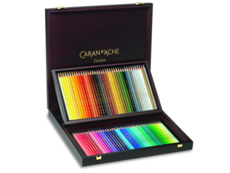 CARAN D'ACHE Crayons de couleur PRISMALO, coffret bois de 80