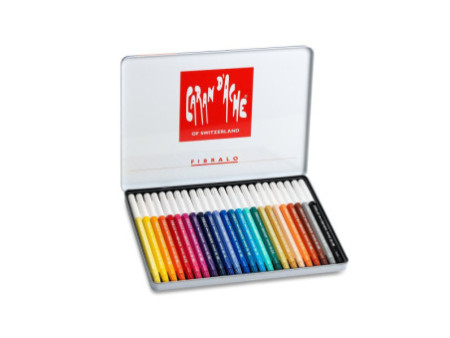 CARAN D'ACHE Feutre FIBRALO, boîte métal de 24