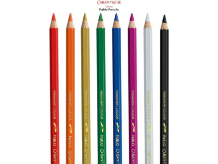 CARAN D'ACHE Crayons de couleur PABLO, étui métal de 18