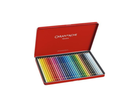 CARAN D'ACHE Crayons de couleur PABLO, étui métal de 30
