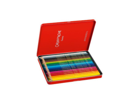 CARAN D'ACHE Crayons de couleur SUPRACOLOR, étui métal de 18