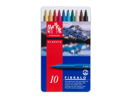 CARAN D'ACHE Feutre FIBRALO, boîte métal de 10