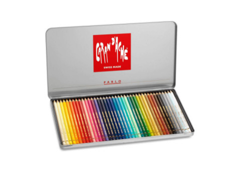 CARAN D'ACHE Crayons de couleur PABLO, étui métal de 40