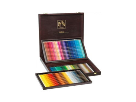 CARAN D'ACHE Crayons de couleur PABLO, coffret bois de 120