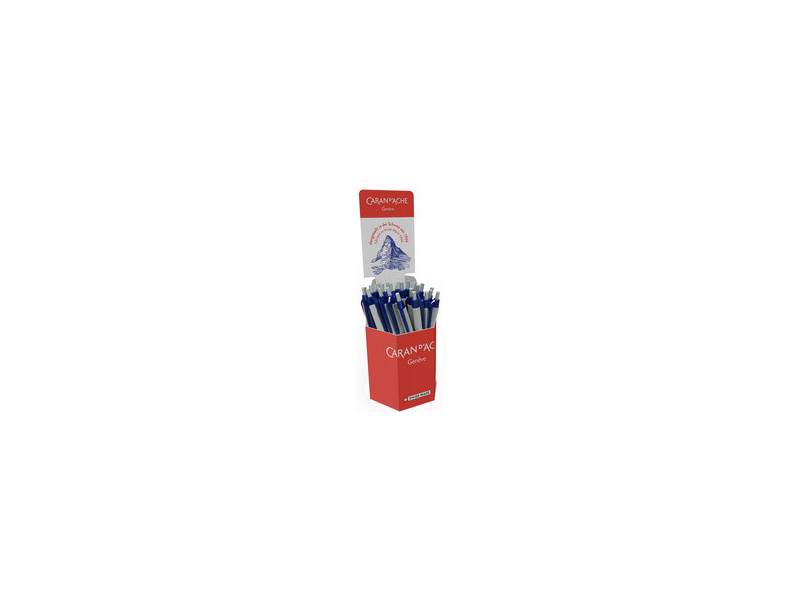 CARAN D'ACHE Stylo à bille rétractable Eco, bleu, présentoir