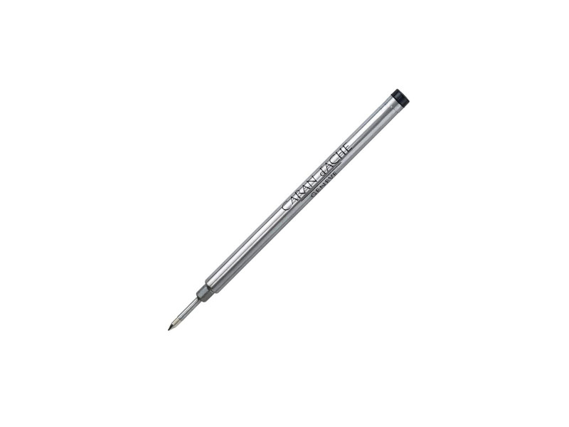 CARAN D'ACHE Recharge pour stylo roller, pointe acier, noir