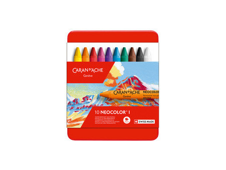 CARAN D'ACHE Pastel à la cire NEOCOLOR I, étui métal de 10