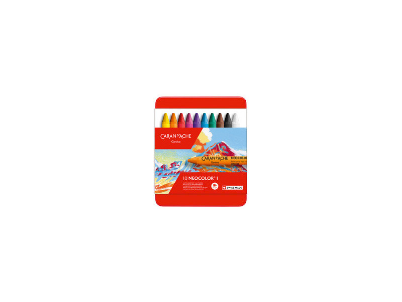 CARAN D'ACHE Pastel à la cire NEOCOLOR I, étui métal de 10