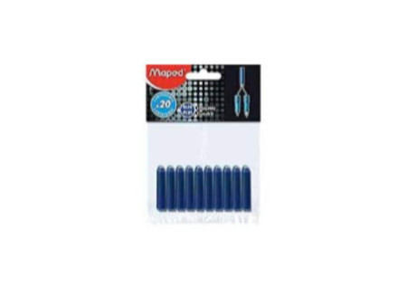 Maped Cartouche d'encre, bleu, dans un blister