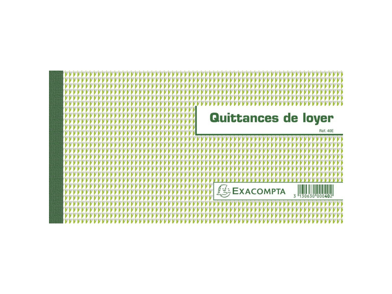 EXACOMPTA Carnet à souche 'Quittances de loyer'