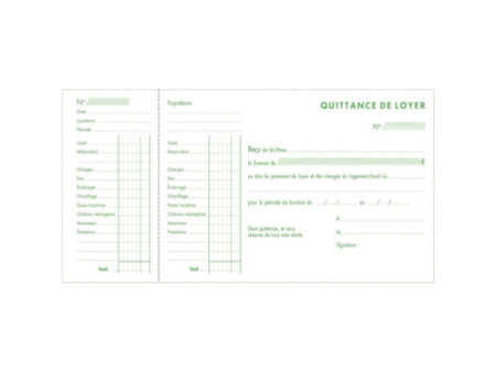 EXACOMPTA Carnet à souche 'Quittances de loyer'