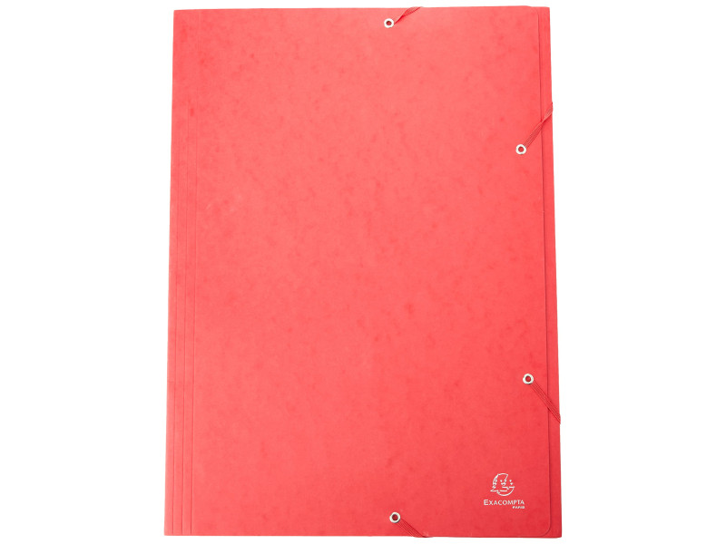 EXACOMPTA Chemise à élastique, A3, carton, rouge