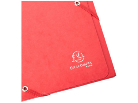EXACOMPTA Chemise à élastique, A3, carton, rouge