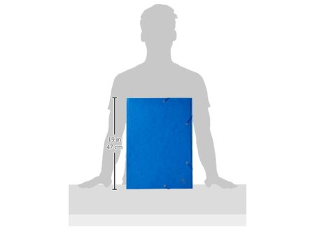 EXACOMPTA Chemise à élastique, A3, carton, bleu