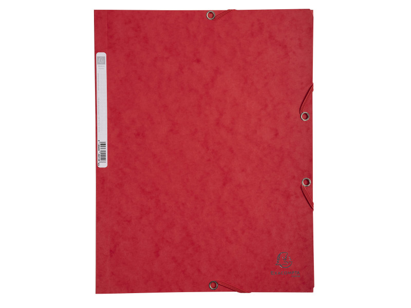 EXACOMPTA Chemise à élastiques, A4, carton, rouge