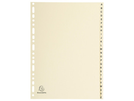 EXACOMPTA Intercalaires carte peau, A-Z, A4, 26 touches