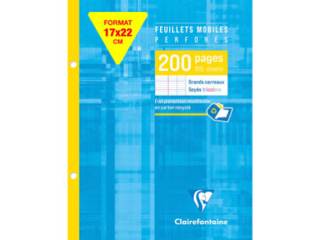 Clairefontaine Feuillets mobiles perforés, 170 x 220 mm