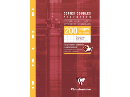 Clairefontaine Copies doubles perforées, A4, 5x5, avec marge