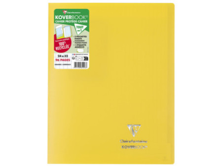 Clairefontaine Cahier Koverbook, 240 x 320 mm, séyès, jaune
