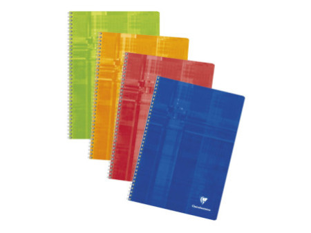 Clairefontaine Cahier à spirale, A4, quadrillé 4x4,100 pages