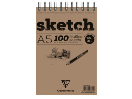Clairefontaine Bloc croquis SKETCH, A5, 100 feuilles