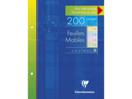 Clairefontaine Feuillets mobiles, 170 x 220mm, Seyès,assorti
