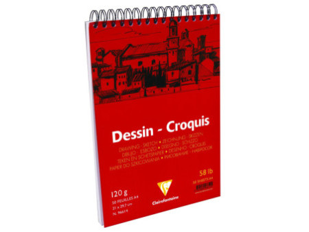 Clairefontaine Bloc papier dessin 'Dessin - Croquis', A4