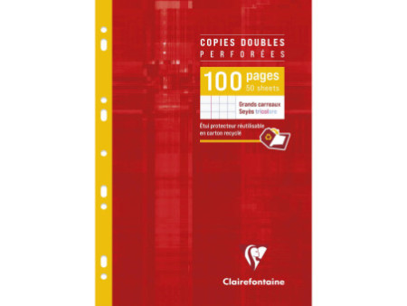 Clairefontaine Copies doubles perforées, A4, séyès