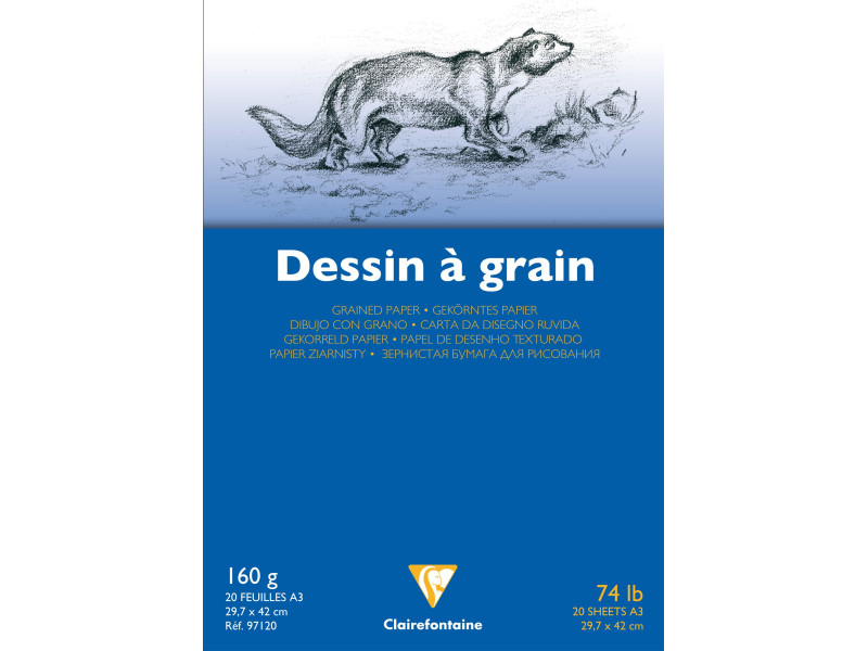 Clairefontaine Bloc papier dessin 'à Grain', A3