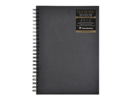 Clairefontaine Carnet spiralé de papier dessin Goldline, A4