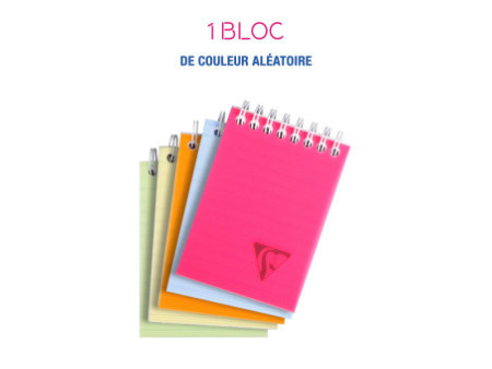 Clairefontaine Bloc reliure intégrale LINICOLOR, A7, 5/5