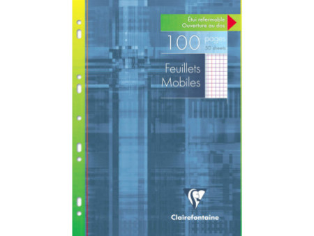 Clairefontaine Feuillets mobiles, A4, quadrillé 5x5 + marge