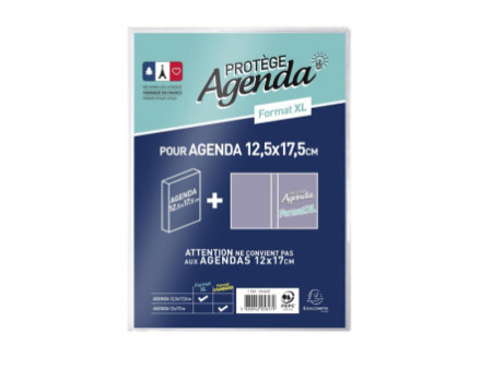 EXACOMPTA Protège-agenda XL, en PVC, translucide