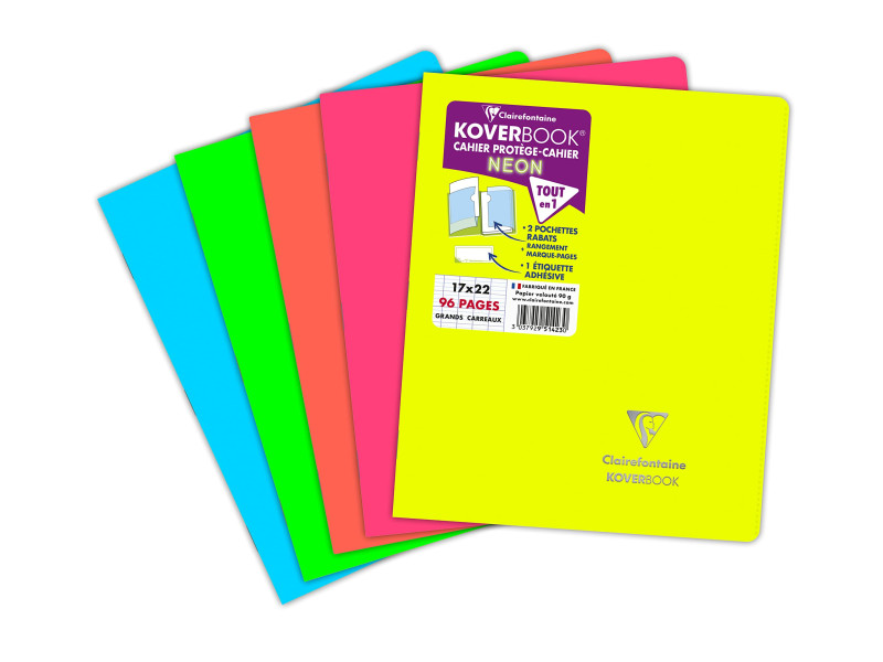 Clairefontaine Cahier Koverbook NEON, 170 x 220 mm, Seyès