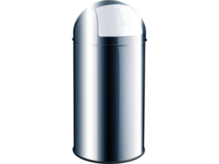 helit Poubelle en acier inox 'the dome', 30 litres, argent